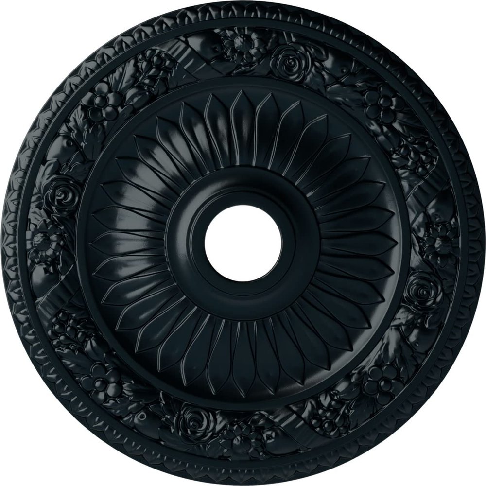 Ekena Millwork CM23BENSF 23 OD x 3 ID x 1 1/8 P Bellona Ceiling Medallion (fits Canopies up to 3 5/8), Hand-Painted, Night Shade