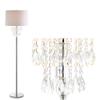 JONATHAN Y Abigail 61" Crystal Metal LED Floor Lamp, Clear/Chrome view 1