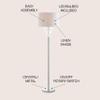 JONATHAN Y Abigail 61" Crystal Metal LED Floor Lamp, Clear/Chrome view 2