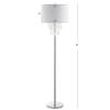 JONATHAN Y Abigail 61" Crystal Metal LED Floor Lamp, Clear/Chrome view 3