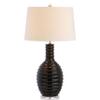 JONATHAN Y Dylan 29.5" Ceramic Table Lamp Ribbed Sculptural, Black view 1
