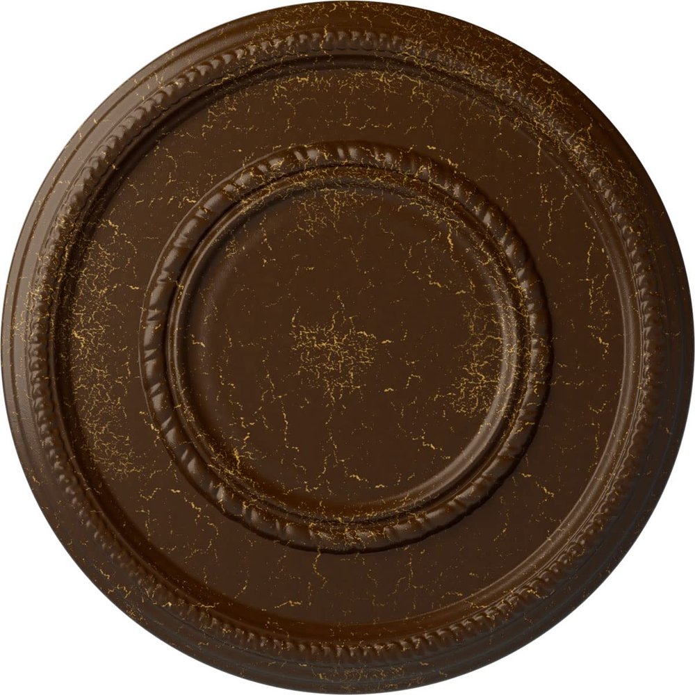Ekena Millwork CM17FERBCDecorative Ceiling Medallions Modeled After Original Historical Patterns & Designs, Root Beer Crackle
