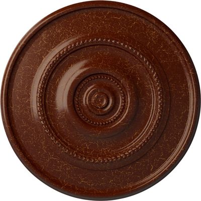 Ekena Millwork CM30DYBMC 30" x 2-1/4" Dylar Ceiling Medallion, Burnished Mahogany Crackle