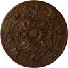 31 1/4"OD x 2 1/4"P Baile Ceiling Medallion (Fits Canopies up to 6"), Hand-Painted Root Beer Crackle view 1