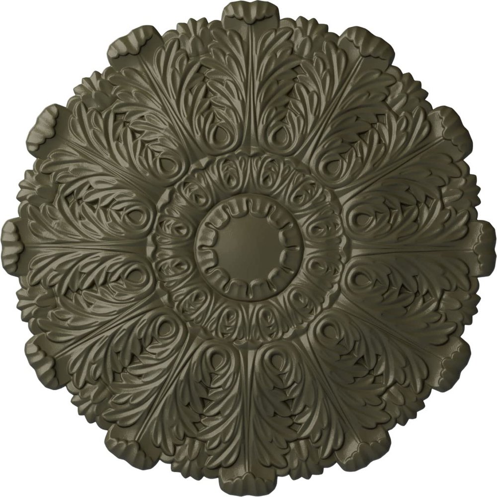 Ekena Millwork CM31DUWHF 31"OD X 1 1/2"P Durham Ceiling Medallion Fits Canopies Up to 4 1/4", Witch Hazel
