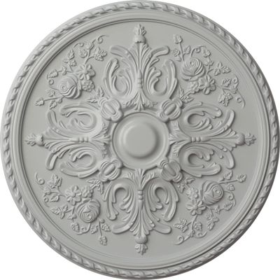 Ekena Millwork CM32BRFRF 32 5/8"OD X 2"P Bradford Ceiling Medallion Fits Canopies Up to 6 5/8", Frost