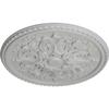 Ekena Millwork CM32BRFRF 32 5/8"OD X 2"P Bradford Ceiling Medallion Fits Canopies Up to 6 5/8", Frost view 2