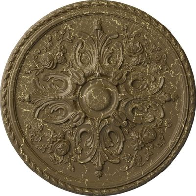 Ekena Millwork CM32BRMMC Bradford Ceiling Medallion, Mississippi Mud Crackle, 32 5/8"OD x 2"P