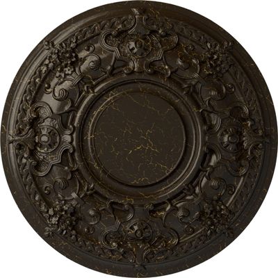 Ekena Millwork CM32JASHC 32-3/4" x 2-1/2" Jackson Ceiling Medallion, Stone Hearth Crackle