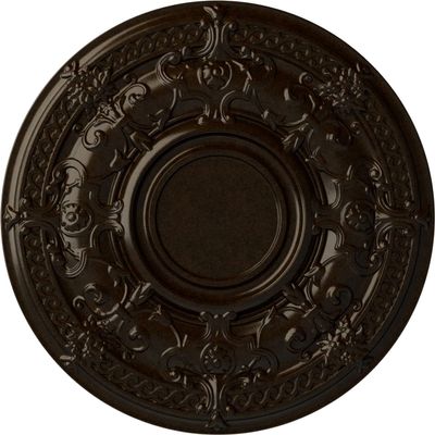 Ekena Millwork CM33DABZS - 33 7/8"OD x 1 3/8"P Dauphine Ceiling Medallion (Fits Canopies up to 13 1/4") - Ceiling Medallion, Bronze