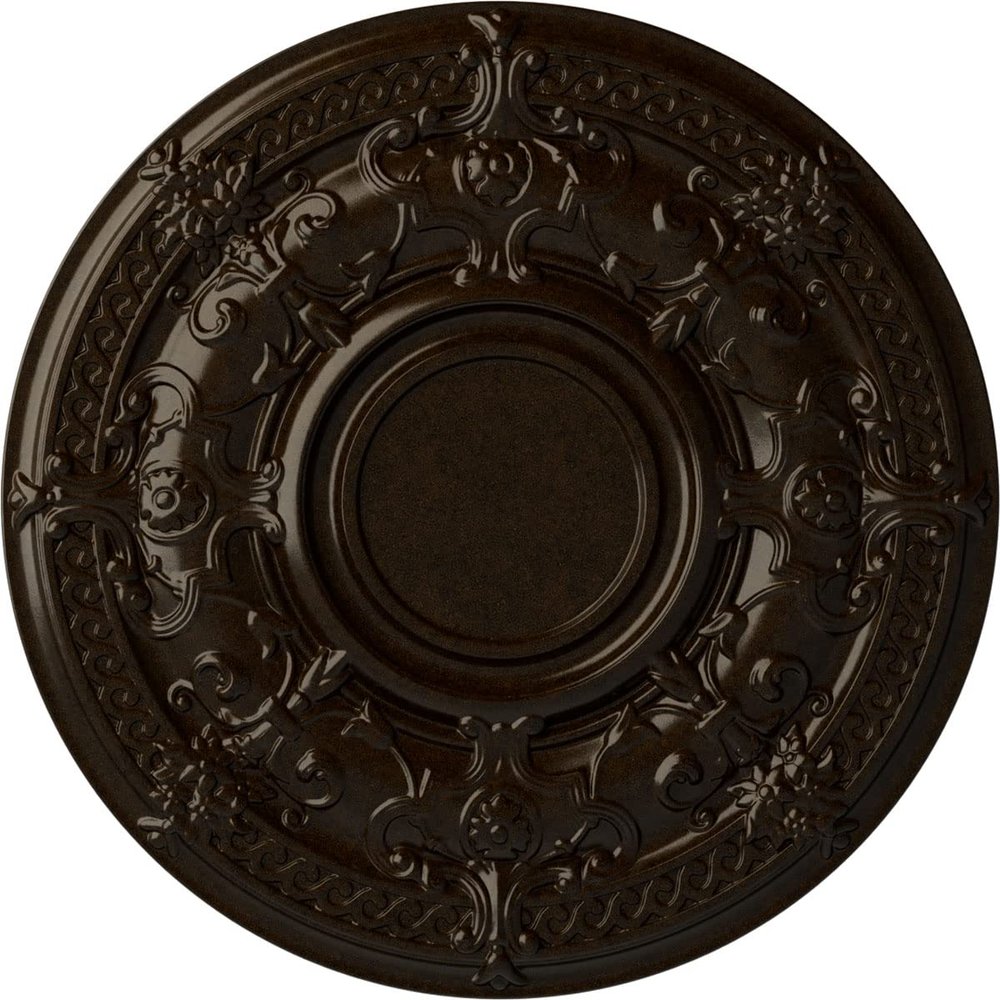Ekena Millwork CM33DABZS - 33 7/8"OD x 1 3/8"P Dauphine Ceiling Medallion (Fits Canopies up to 13 1/4") - Ceiling Medallion, Bronze
