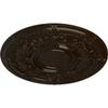 Ekena Millwork CM33DABZS - 33 7/8"OD x 1 3/8"P Dauphine Ceiling Medallion (Fits Canopies up to 13 1/4") - Ceiling Medallion, Bronze view 2