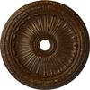 Ekena Millwork CM35VIRBC 35 1/8"OD X 4 7/8"ID X 2 1/2"P Viceroy Ceiling Medallion Fits Canopies Up to 4 7/8", Root Beer Crackle view 1