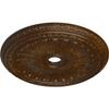 Ekena Millwork CM35VIRBC 35 1/8"OD X 4 7/8"ID X 2 1/2"P Viceroy Ceiling Medallion Fits Canopies Up to 4 7/8", Root Beer Crackle view 2