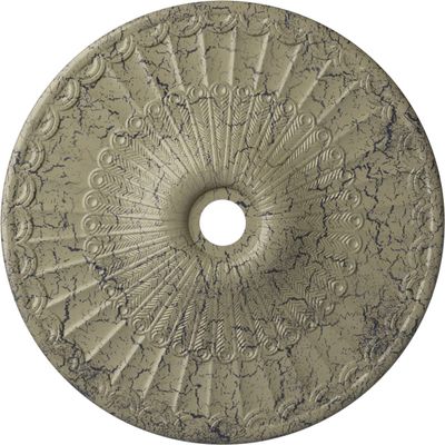 Ekena Millwork CM36GLCSC 36-5/8" x 3-5/8" x 2-3/8" Galveston Ceiling Medallion, Castle Stone Crackle