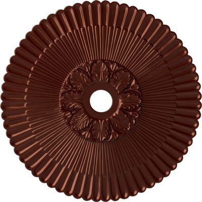 36 1/4"OD x 1 7/8"P Melonie Ceiling Medallion (Fits Canopies up to 6 1/4"), Hand-Painted Antique Copper