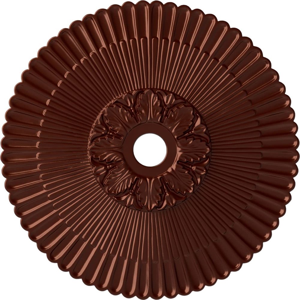 36 1/4"OD x 1 7/8"P Melonie Ceiling Medallion (Fits Canopies up to 6 1/4"), Hand-Painted Antique Copper