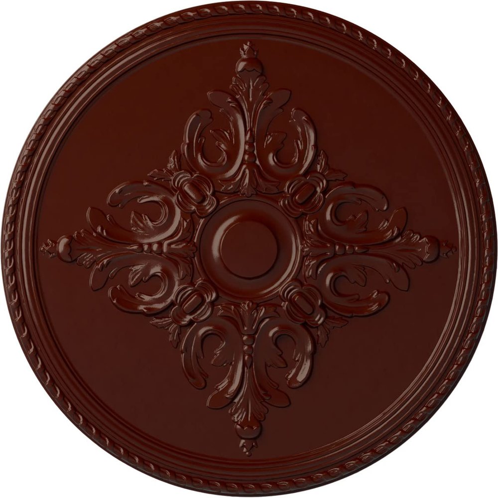 40 5/8"OD x 1 3/4"P Milton Ceiling Medallion (Fits Canopies up to 7 7/8"), Hand-Painted Brushed Mahogany