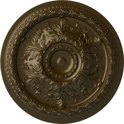Ekena Millwork CM38OSBRS Oslo Ceiling Medallion, Brass, 38 3/8"OD x 2 7/8"P
