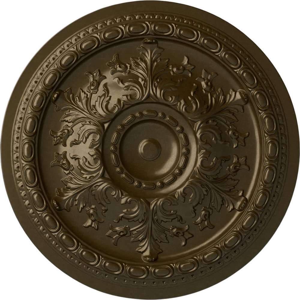 Ekena Millwork CM38OSBRS Oslo Ceiling Medallion, Brass, 38 3/8"OD x 2 7/8"P