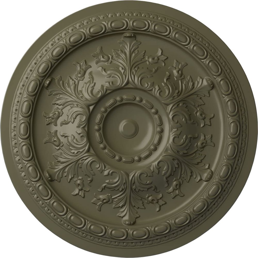 Ekena Millwork CM38OSPTF 38 3/8"OD X 2 7/8"P Oslo Ceiling Medallion Fits Canopies Up to 7 5/8", Painted Turtle