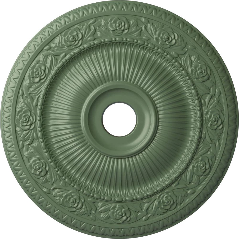 Ekena Millwork CM24LO1AGF - 24 1/4"OD x 3 7/8"ID x 2"P Logan Ceiling Medallion (Fits Canopies up to 6 1/8") - Ceiling Medallion, Athenian Green