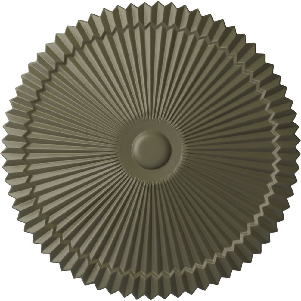 24"OD x 3"P Shakur as Ceiling Medallion (Fits Canopies up to 5"), Hand-Painted Spartan Stone