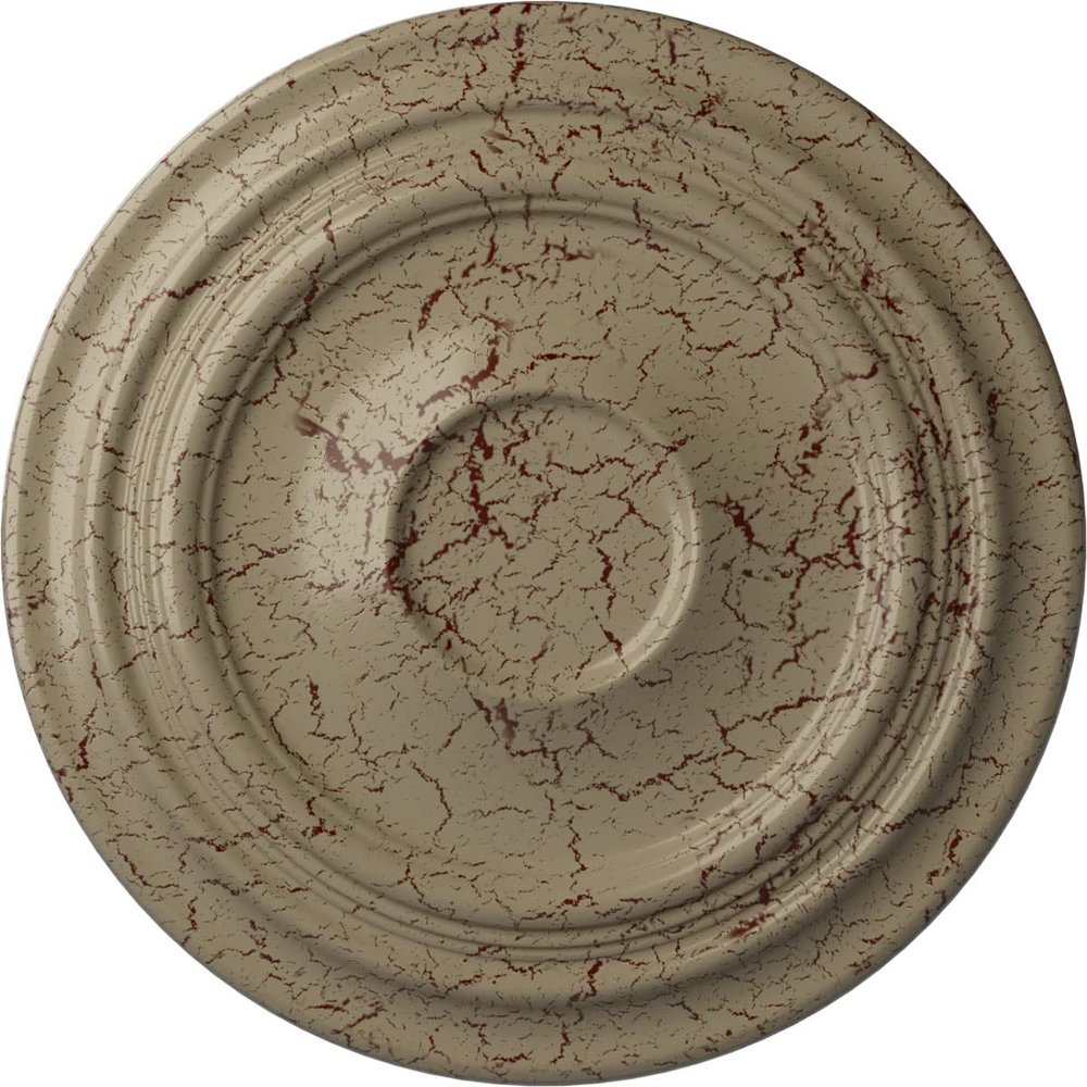 24 3/8"OD x 1 1/2"P Traditional Ceiling Medallion (Fits Canopies up to 5 1/2"), Hand-Painted Gobi Desert Crackle