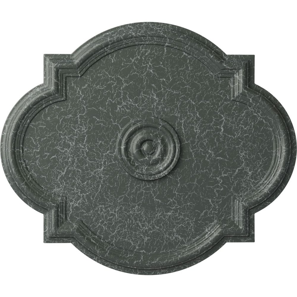 Ekena Millwork CM24WAAGC - 24"W x 20 1/2"H x 1 1/8"P Waltz Ceiling Medallion (Fits Canopies up to 5 1/4") - Ceiling Medallion, Athenian Green Crackle