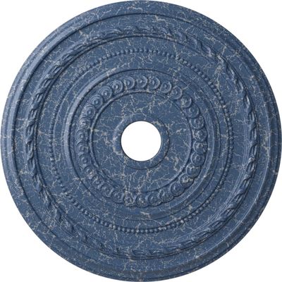 25 3/8"OD x 3 3/8"ID x 1 3/8"P Cole Ceiling Medallion (Fits Canopies up to 9 1/8"), Hand-Painted Americana Crackle