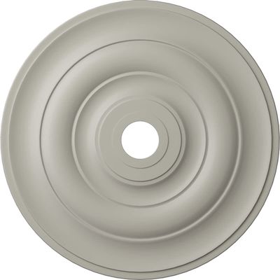 Ekena Millwork CM26JEBPS Jefferson Ceiling Medallion, 26 1/2"OD x 3 5/8"ID x 1 1/2"P (Fits Canopies up to 5"), Hand-Painted Black Pearl
