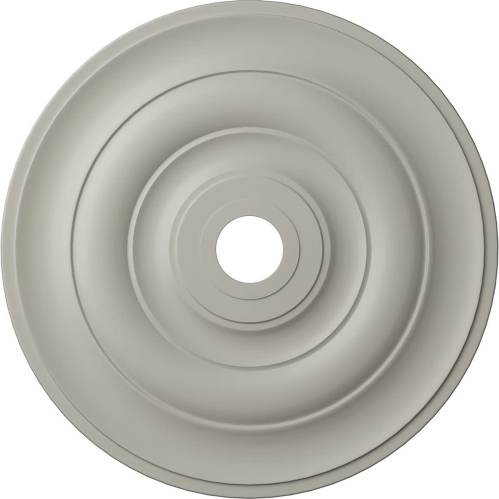 Ekena Millwork CM26JEBPS Jefferson Ceiling Medallion, 26 1/2"OD x 3 5/8"ID x 1 1/2"P (Fits Canopies up to 5"), Hand-Painted Black Pearl