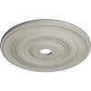 Ekena Millwork CM26JEBPS Jefferson Ceiling Medallion, 26 1/2"OD x 3 5/8"ID x 1 1/2"P (Fits Canopies up to 5"), Hand-Painted Black Pearl view 2