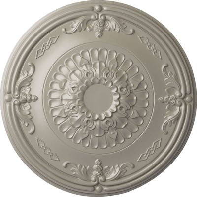 26 1/4"OD x 3 1/4"P Athens Ceiling Medallion (Fits Canopies up to 3 5/8"), Hand-Painted Pearl White