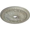 Ekena Millwork CM27TOFLS 27-7/8" x 3-7/8" x 2-1/2" Tomango Egg & Dart Ceiling Medallion, Flash Gold view 2