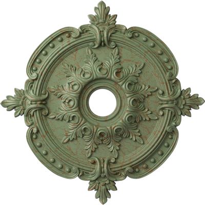 Ekena Millwork CM28BECBC 28-3/8" x 3-3/4" x 1-5/8" Benson Classic Ceiling Medallion, Cloud Burst Crackle