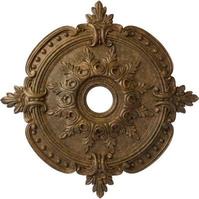 Ekena Millwork CM28BERZS 28-3/8" x 3-3/4" x 1-5/8" Benson Classic Ceiling Medallion, Rubbed Bronze