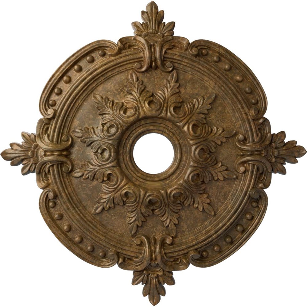 Ekena Millwork CM28BERZS 28-3/8" x 3-3/4" x 1-5/8" Benson Classic Ceiling Medallion, Rubbed Bronze