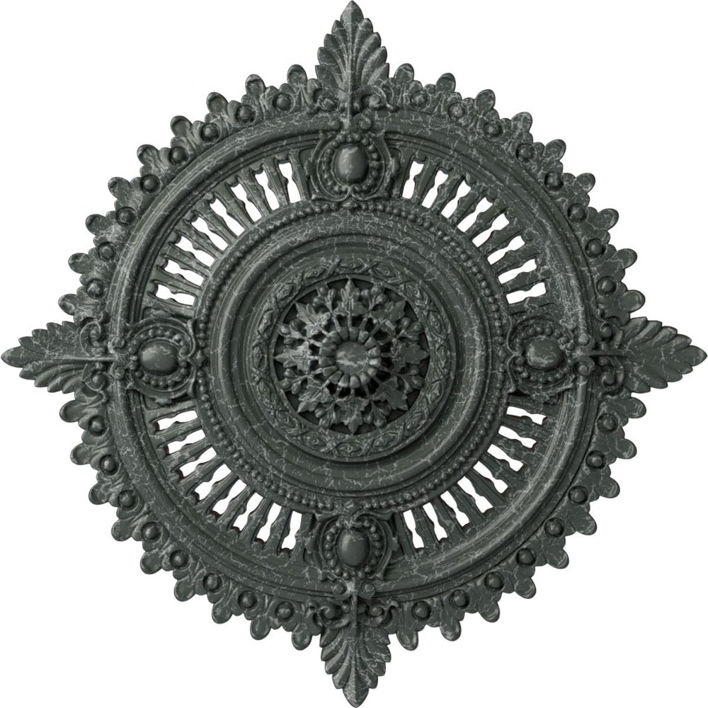 Ekena Millwork CM29HYAGC Haylynn Ceiling Medallion, Athenian Green Crackle, 29 1/8"OD x 1 1/4"ID x 4"P
