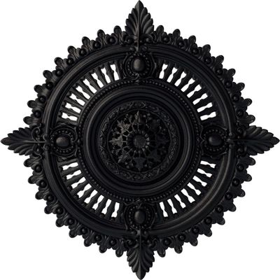 Ekena Millwork CM29HYSGS 29 1/8"OD X 1 1/4"ID X 4"P Haylynn Ceiling Medallion Fits Canopies Up to 1 1/4", Steel Gray
