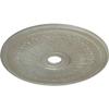 29 1/8"OD x 3 5/8"ID x 1"P Oak Leaf Ceiling Medallion (Fits Canopies up to 6 1/4"), Hand-Painted Flash Gold view 2