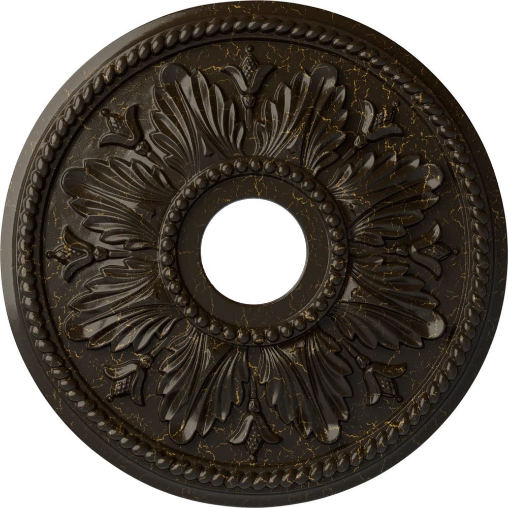 Ekena Millwork CM18ED1SHC Edinburgh Ceiling Medallion, Stone Hearth Crackle