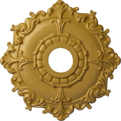 Ekena Millwork CM18RLIGS Riley Ceiling Medallion, 18" OD x 3 1/2 ID x 1 1/2 P, Iridescent Gold