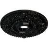 Ekena Millwork CM18ROBPS Rose Ceiling Medallion fits Canopies up to 7 1/4, Black Pearl view 2