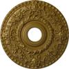 Ekena Millwork CM18ROGLS Rose Ceiling Medallion fits Canopies up to 7 1/4, Gold view 1