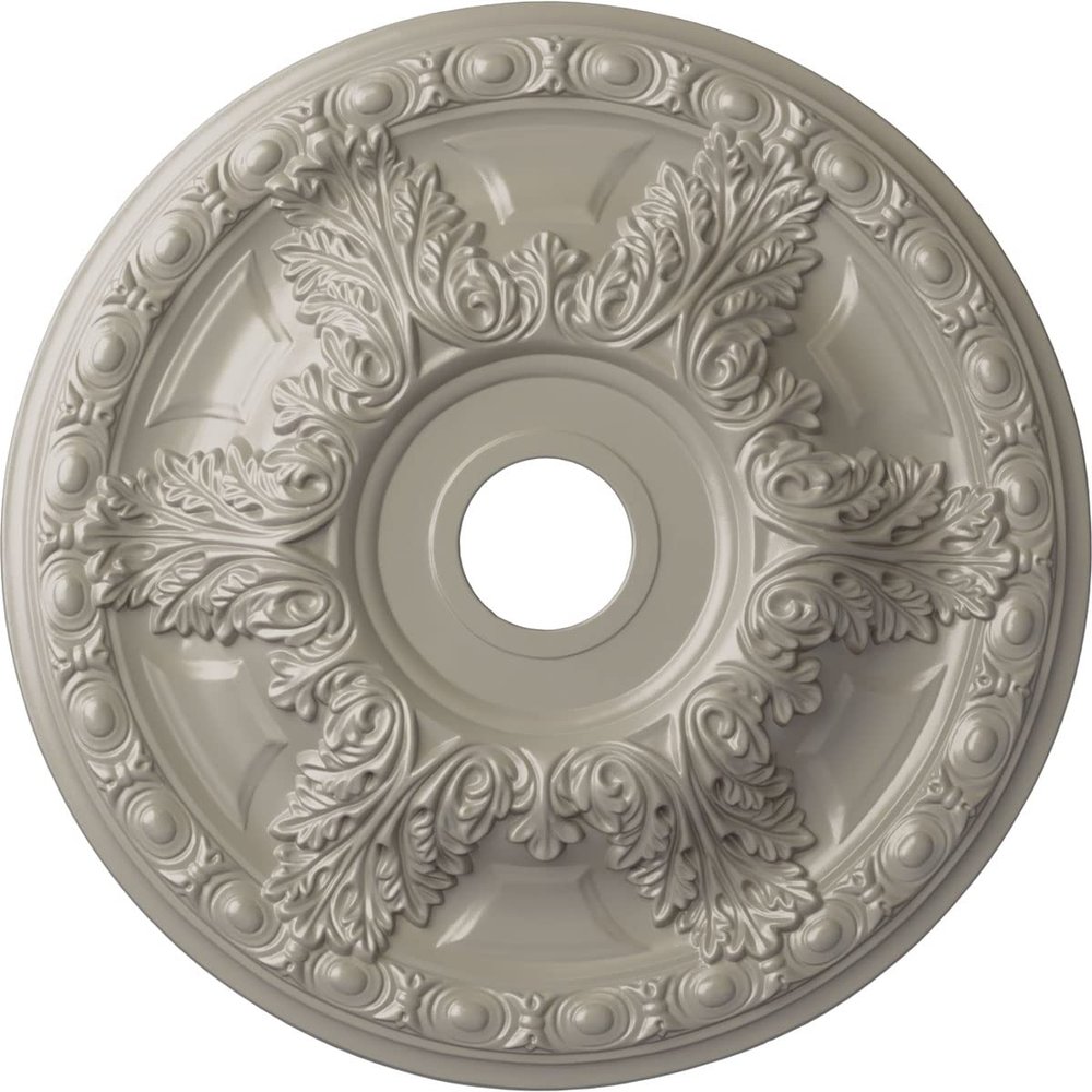 Ekena Millwork CM23GAPWS Granada Ceiling Medallion, 23 3/8 OD x 3 5/8 ID x 2 1/2 P, Pearl White