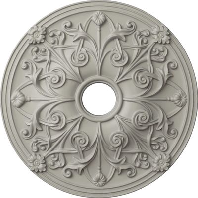 Ekena Millwork CM23JAPCF Jamie Ceiling Medallion, 23 5/8 OD x 3 7/8 ID x 2 1/8 P, Pot of Cream