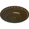 Ekena Millwork 23 1/2"OD x 3 1/4"P Lyon Ceiling Medallion (Fits Canopies up to 3 5/8"), Hand-Painted Brass view 2