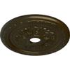 23 5/8"OD x 3 5/8"ID x 1 5/8"P Palmetto Ceiling Medallion (Fits Canopies up to 3 5/8"), Hand-Painted Green Gold view 2