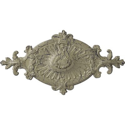 Ekena Millwork CM23RO1CSC Quentin Ceiling Medallion, Castle Stone Crackle, 23 1/2"W x 12 1/4"H x 1 1/2"P